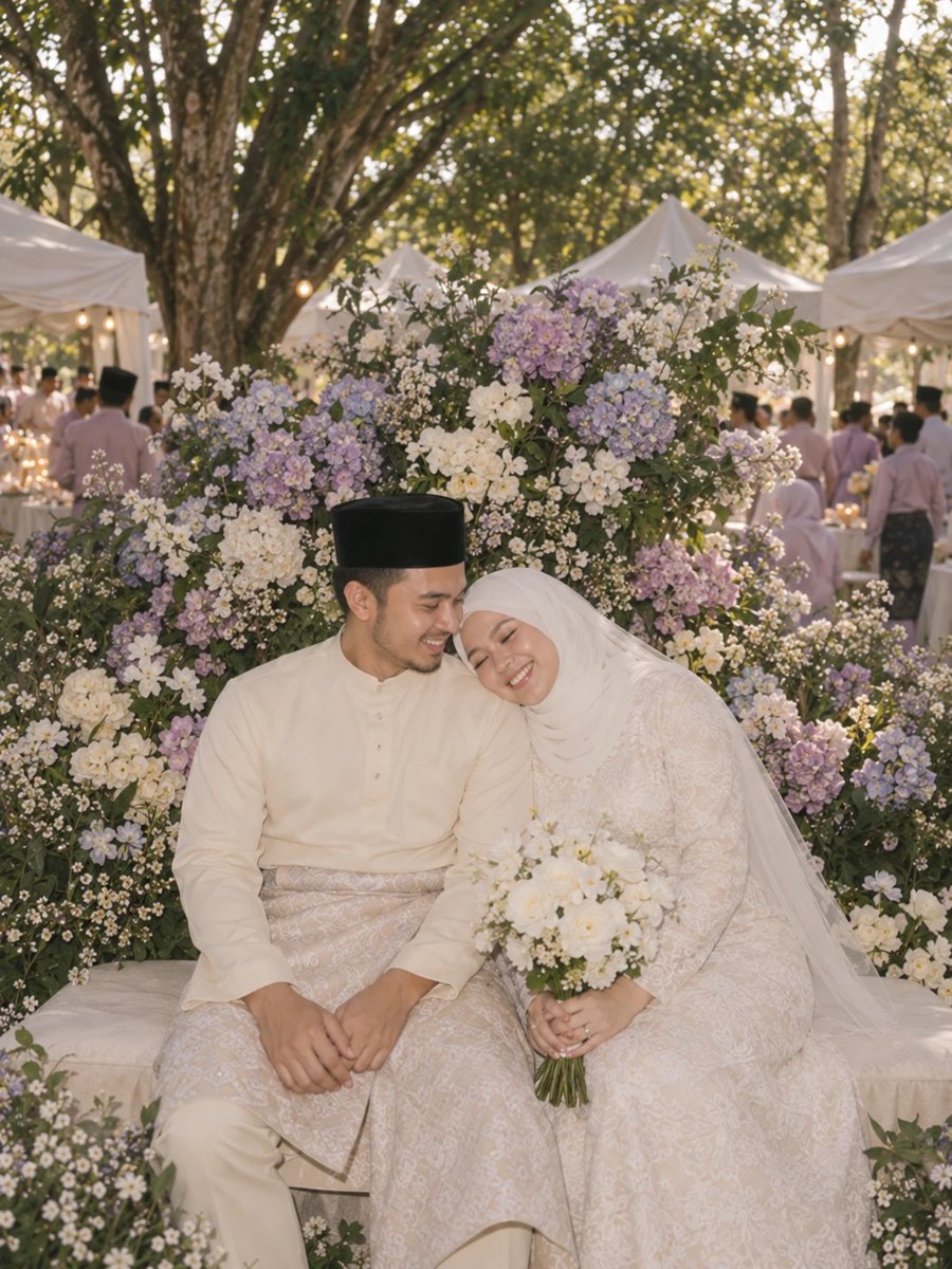 The bride and groom